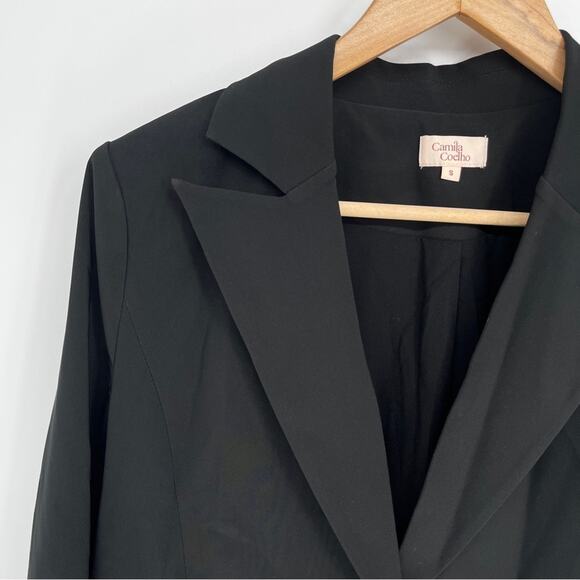Camila Coelho Brenna One Button Blazer jacket black - S - Picture 5 of 12